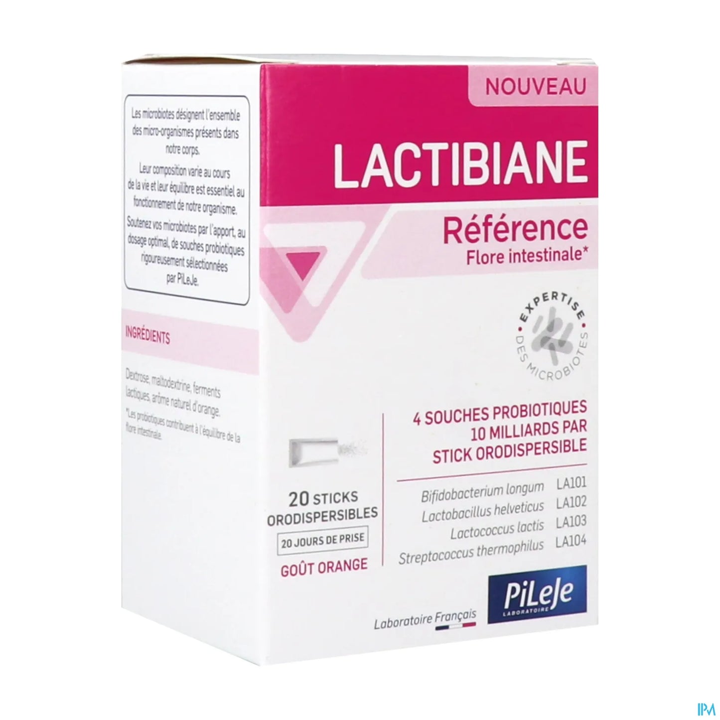 Lactibiane Référence 20 Sticks Goût Orange