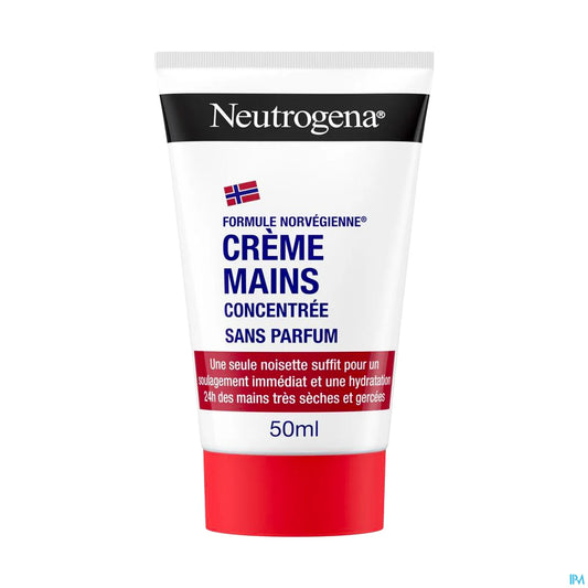 Crema mani concentrata senza profumo, formula norvegese, 50 ml