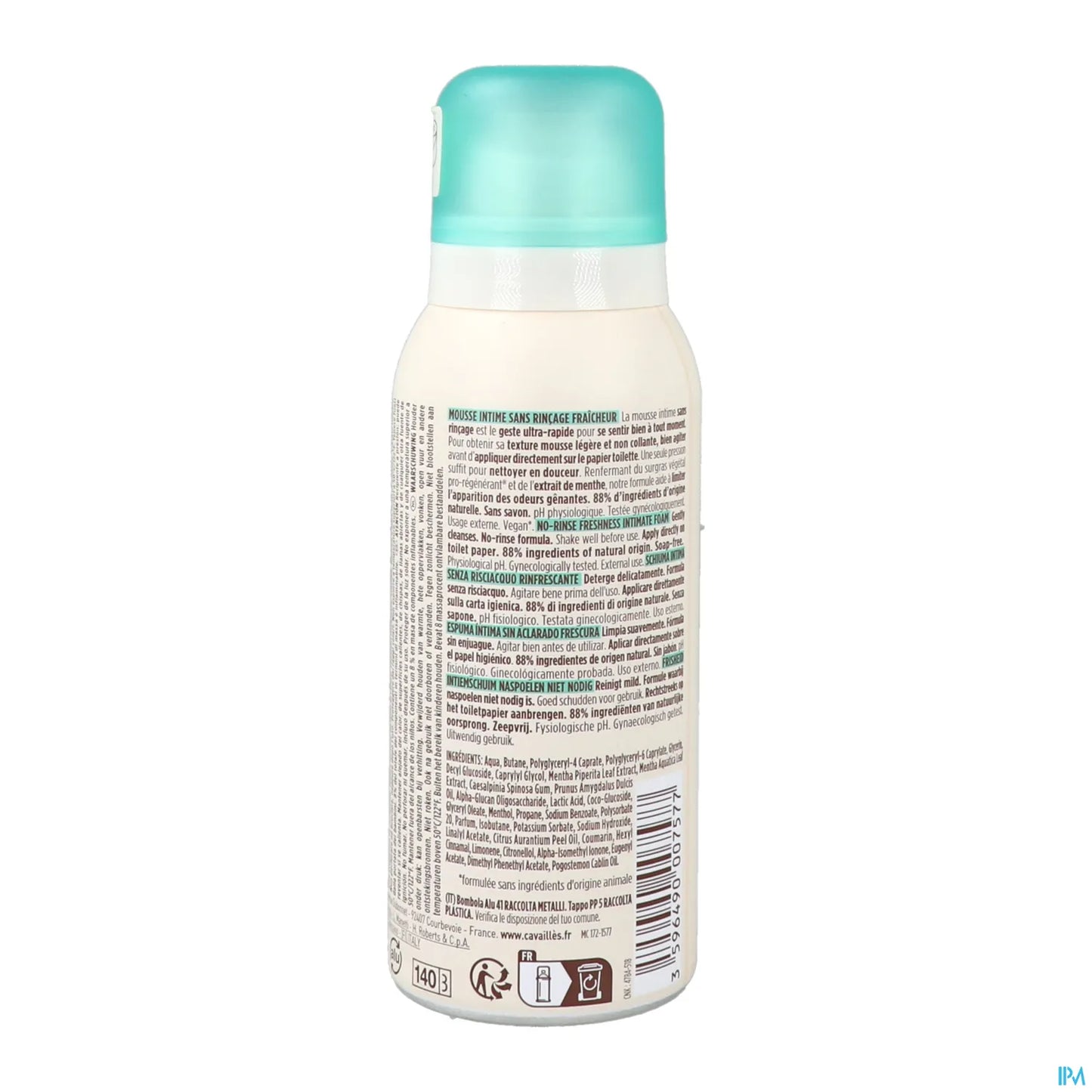 Rogé Cavaillès Mousse Intime Sans Rinçage Fraicheur 100ml