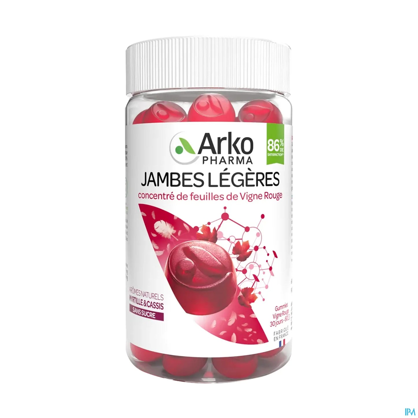 Vigne Rouge 60 Gummies Jambes Légères