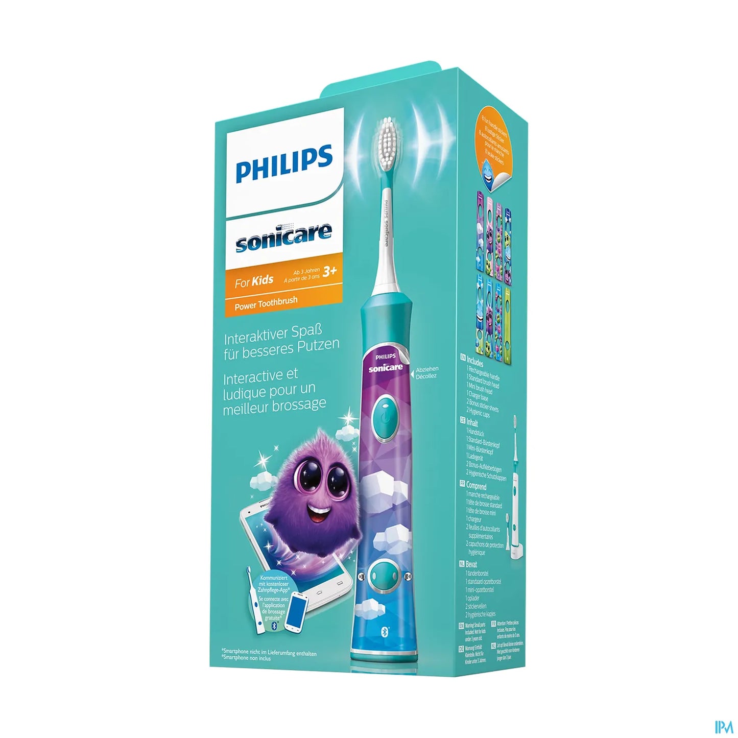Spazzolino elettrico per bambini Bluetooth blu 1 unità