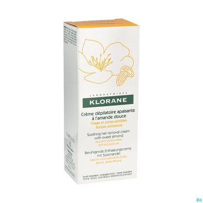 Crema depilatoria lenitiva alle mandorle dolci per zone sensibili 75 ml