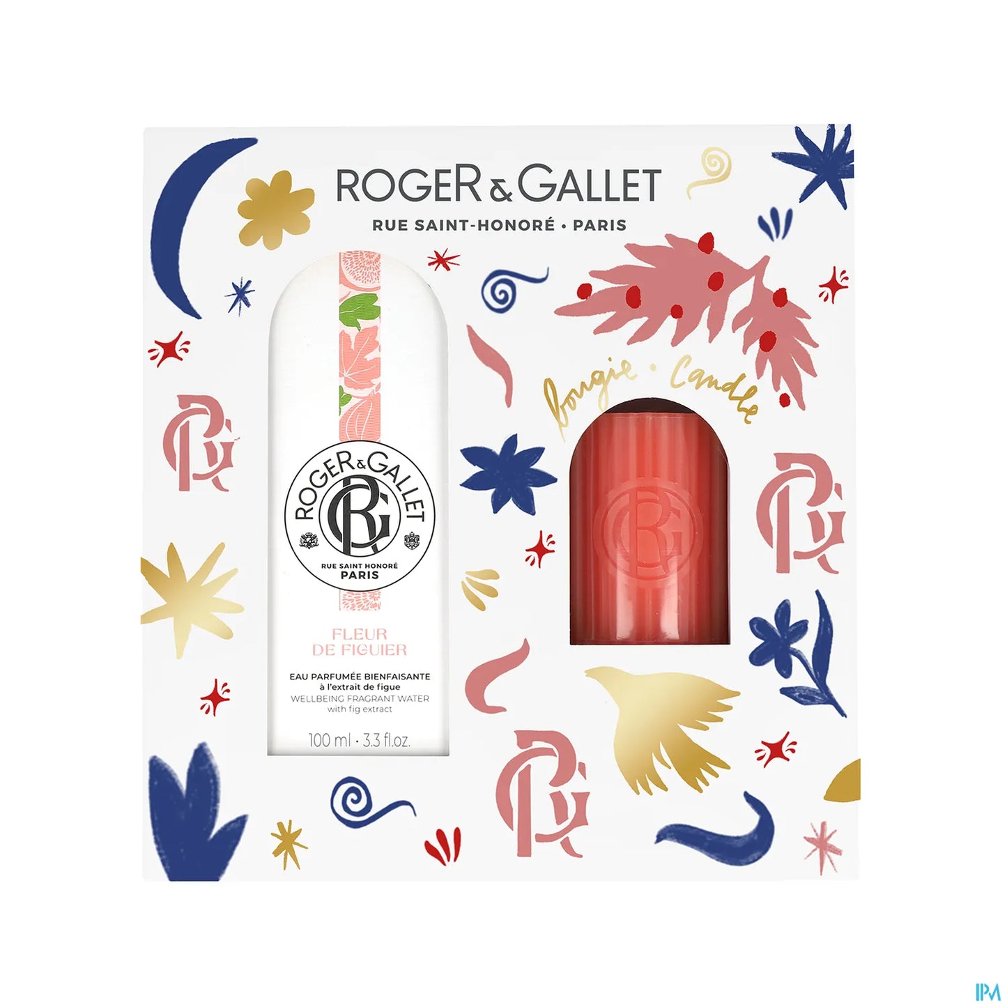 Fleur de Figuier Gift Set of Beneficial Scented Water 100ml and Scented Candle