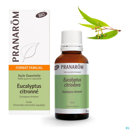 Olio essenziale di eucalipto limone biologico 30 ml
