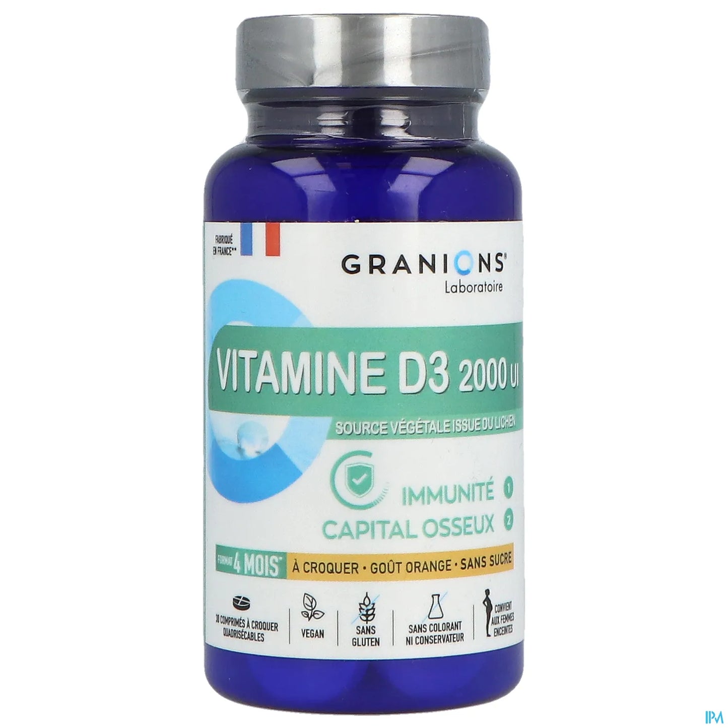 Vitamin D3 2000 IU 30 Chewable Tablets