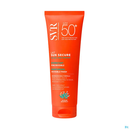 Sun Secure Lait Hydratant Invisible Sans Parfum Spf50 Visage et Corps Peaux Hypersensibles au Soleil 250ml