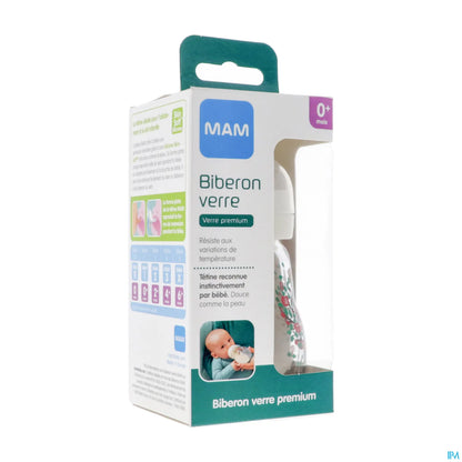 Biberon en Verre Premium 170ml Blanc Débit 1
