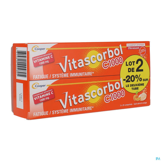VitaScorbol C1000 20 Tablets Pack of 2
