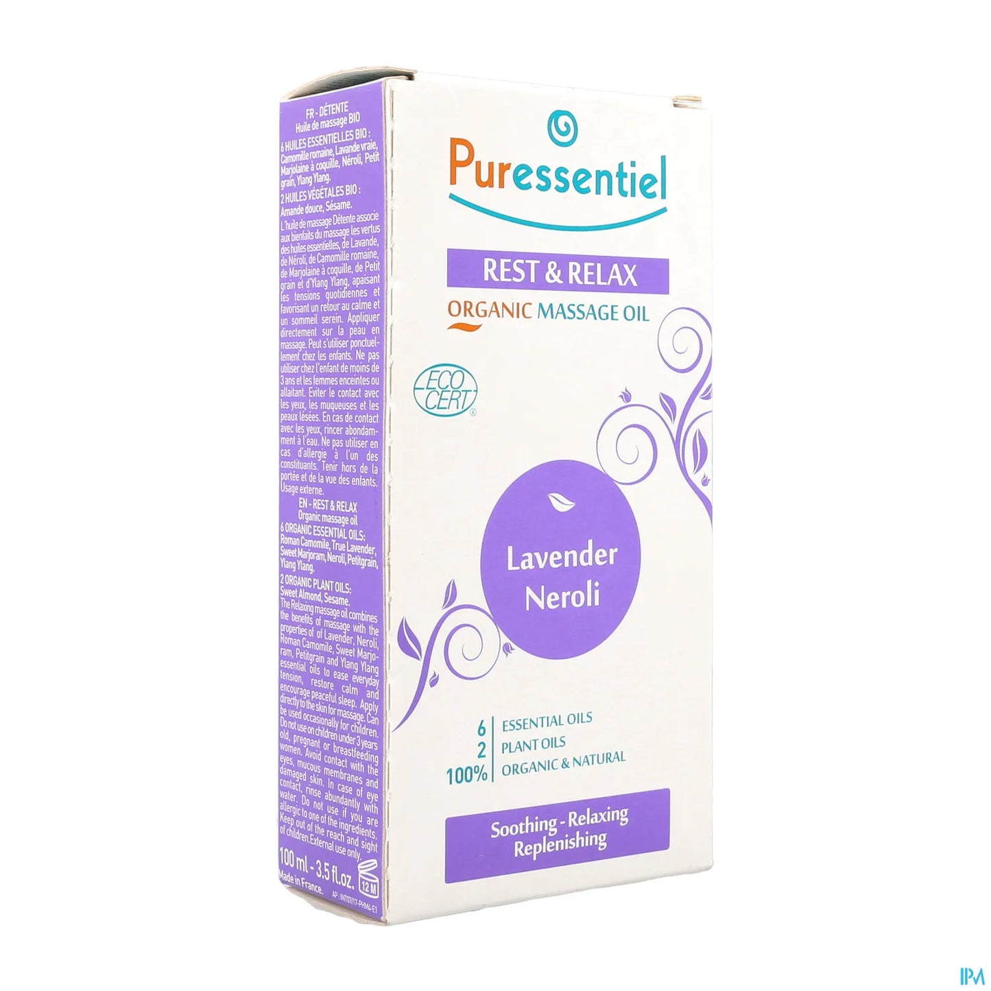 Detente Huile de Massage Bio Lavande Neroli 100ml