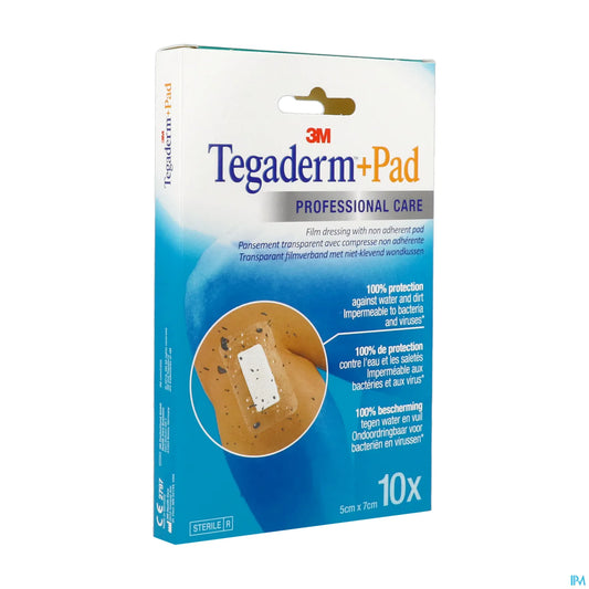 Tegaderm Plus Pad Pansement Adhésif Stérile 5 x 7 cm - 10 unités