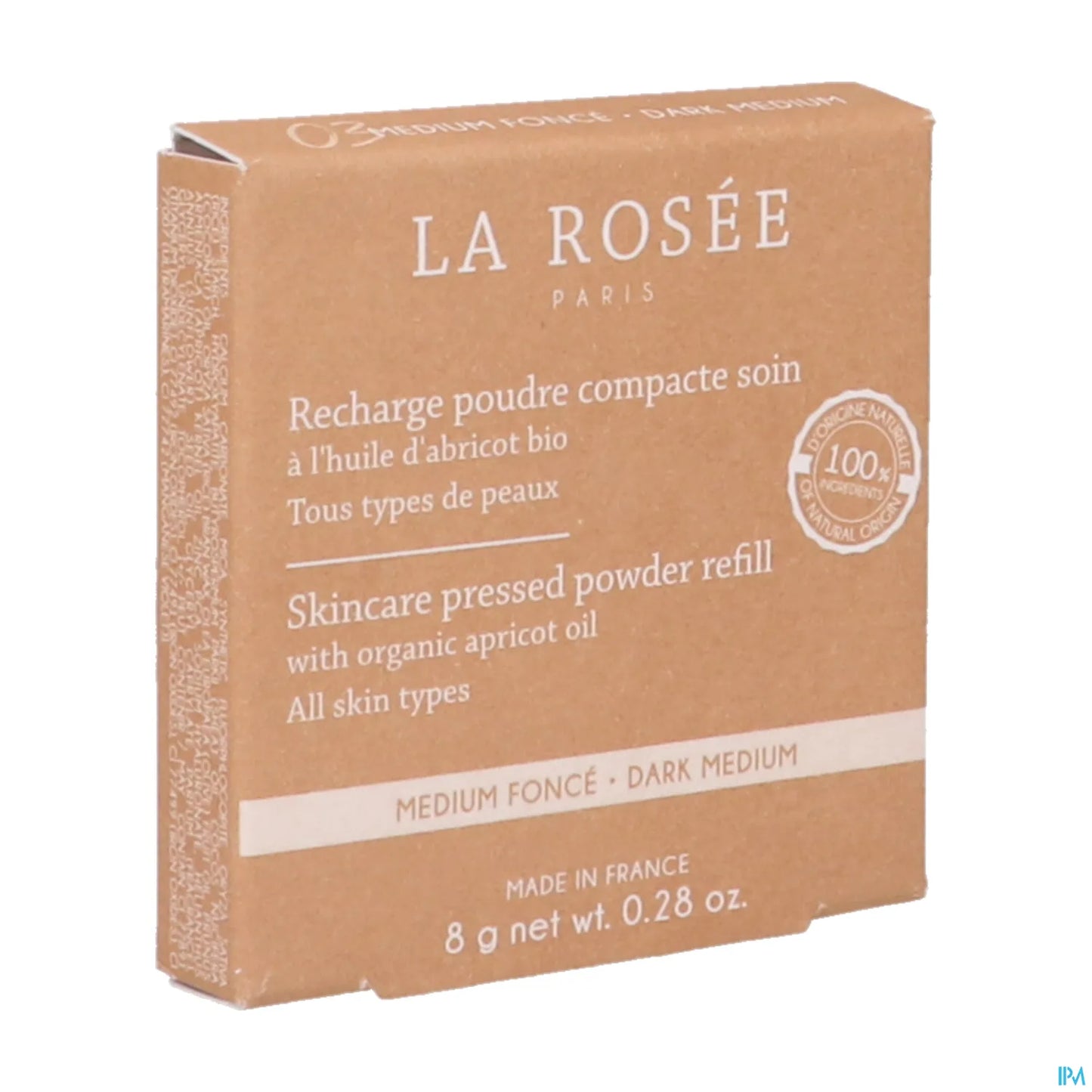 La Rosée Recharge Poudre Compacte Soin Medium Foncé 03 8 g