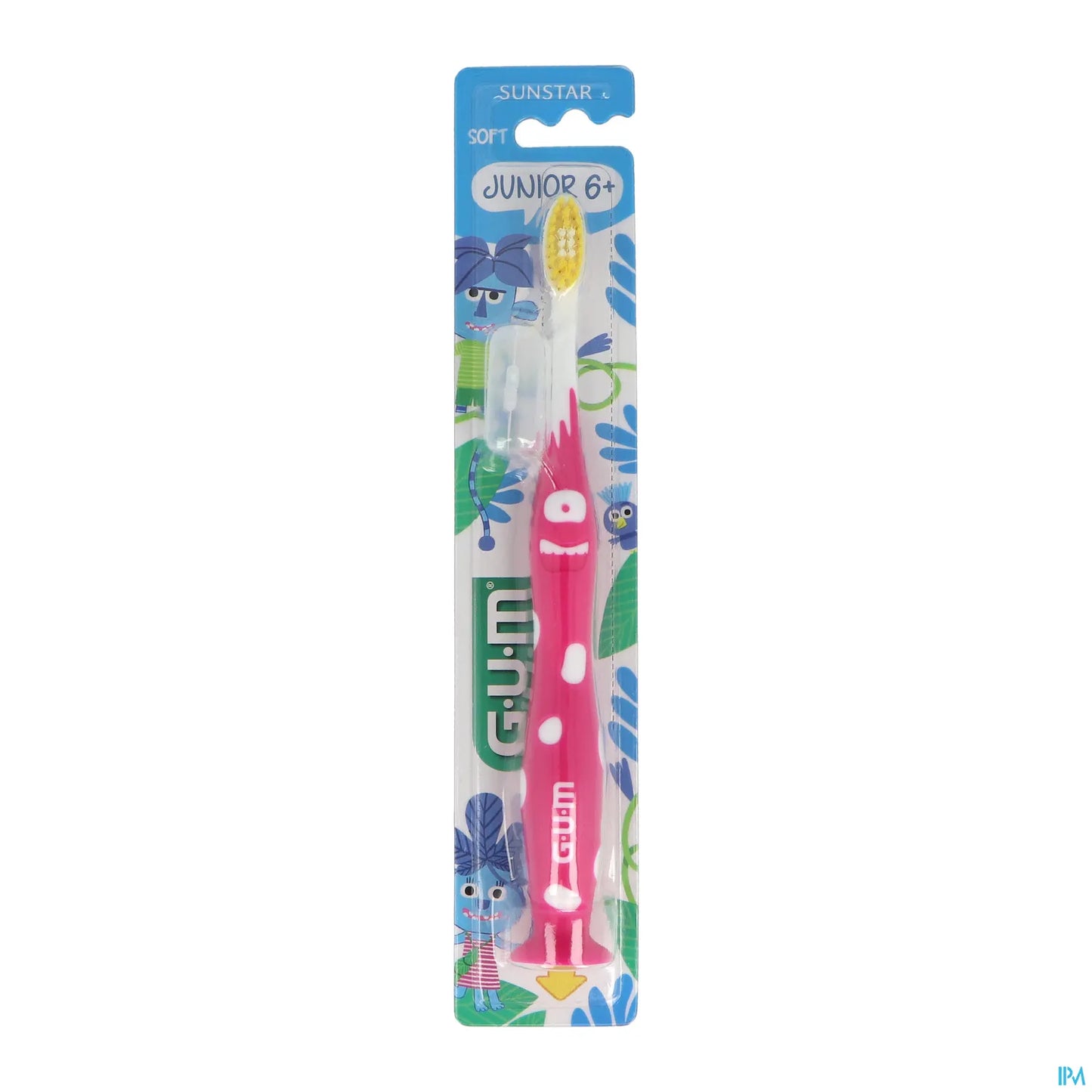 G.U.M Brosse à Dents Junior Monster Soft de 7 à 9 Ans Noir