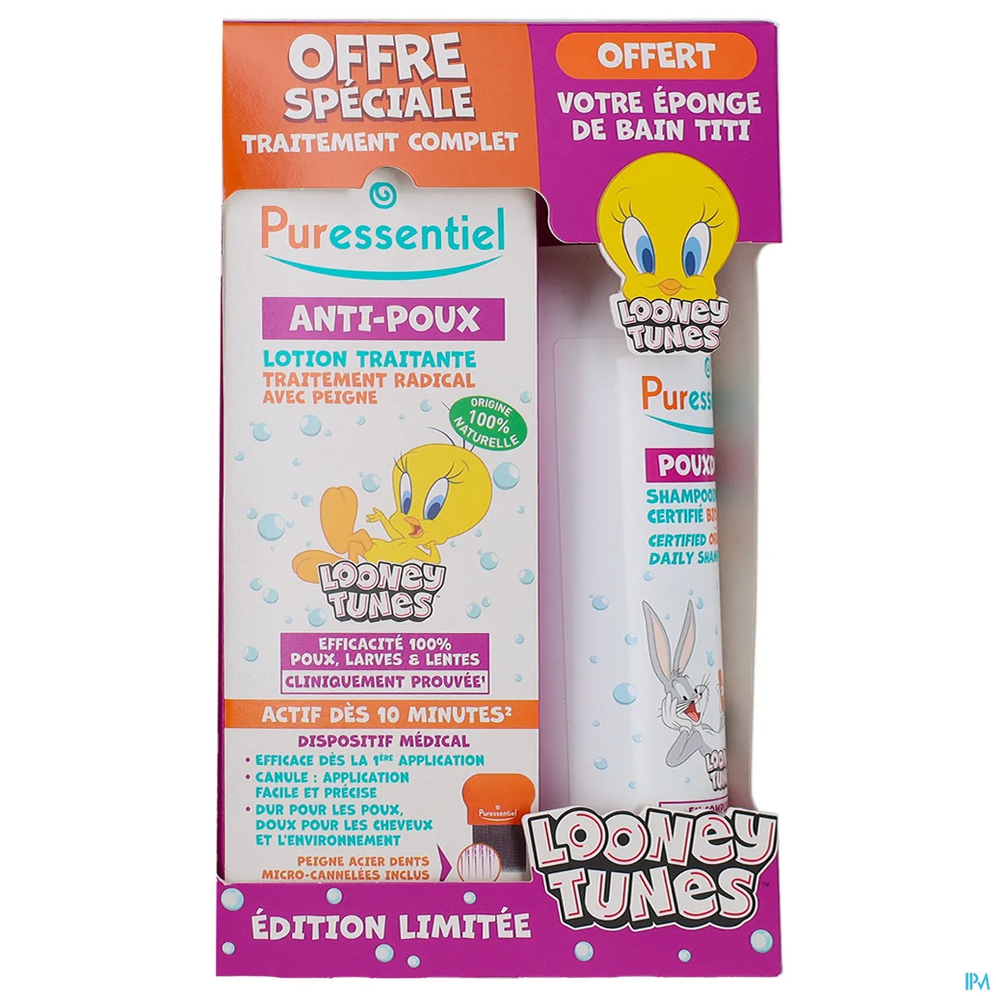 Looney Tunes Anti-Lice Shampoo and Lotion Set