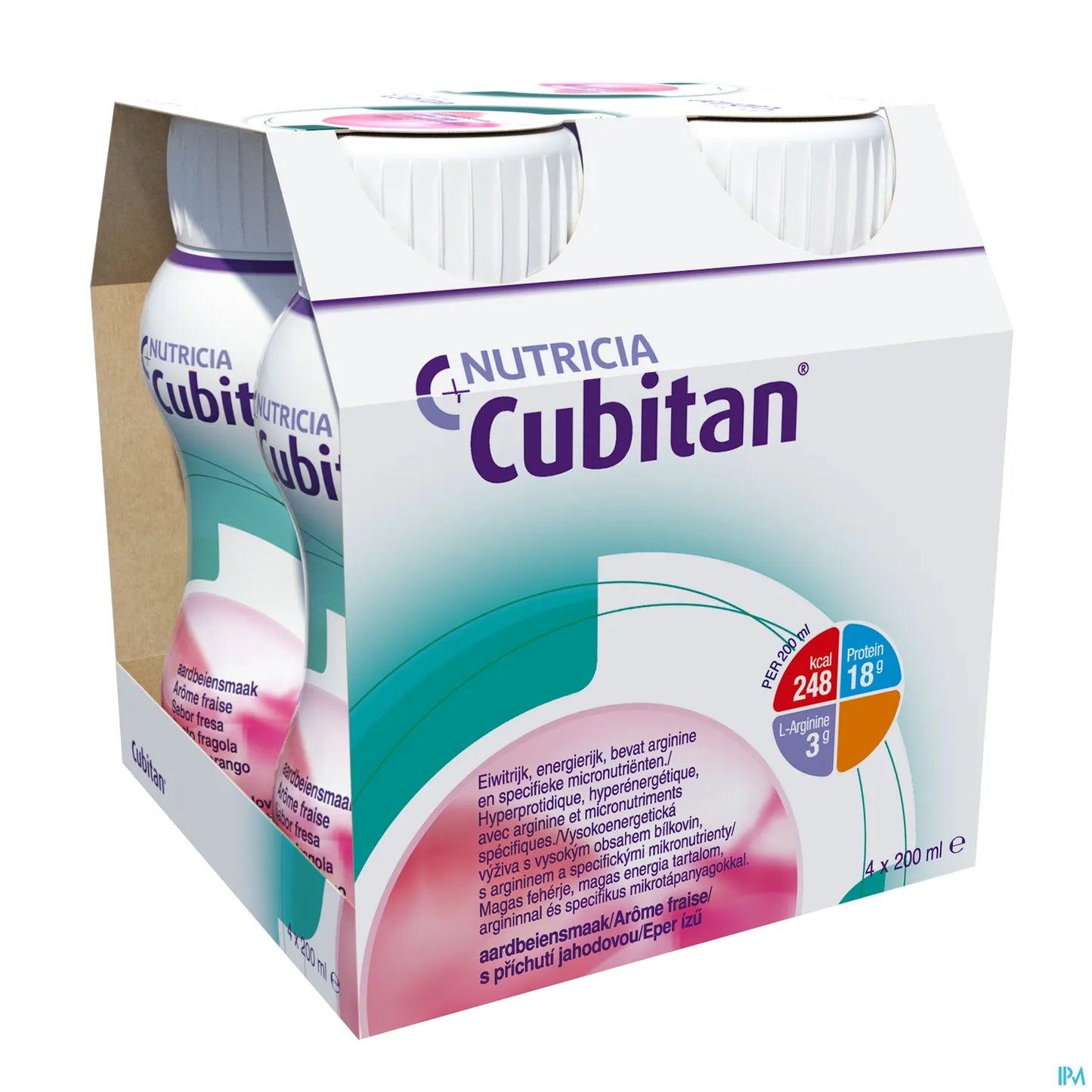 Cubitan Fraise 4 x 200 mL