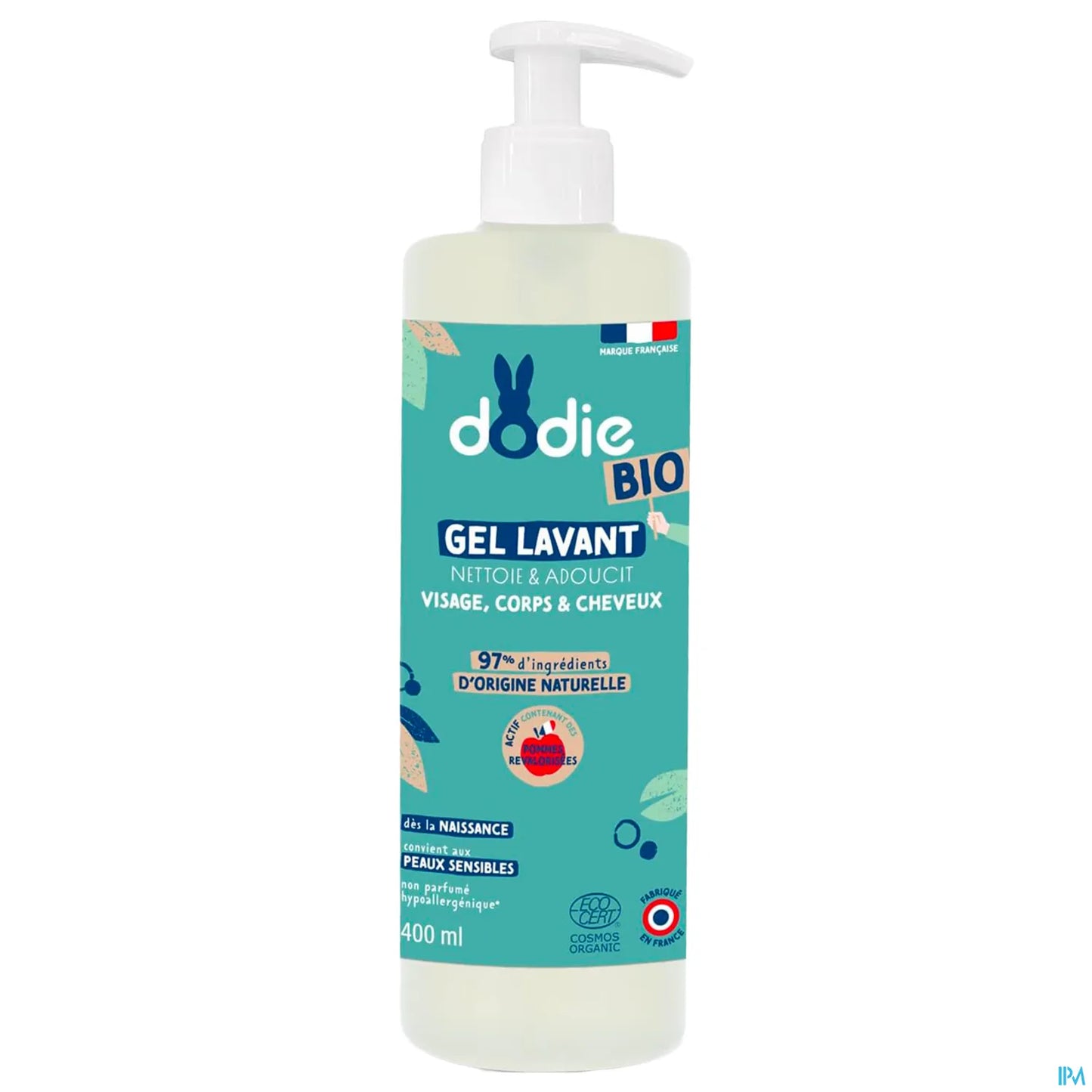 Gel detergente biologico per corpo, viso e capelli 400 ml