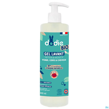 Gel detergente biologico per corpo, viso e capelli 400 ml