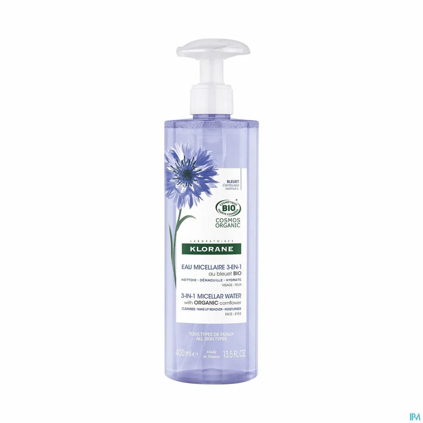 Acqua micellare biologica al fiordaliso 3 in 1 400 ml