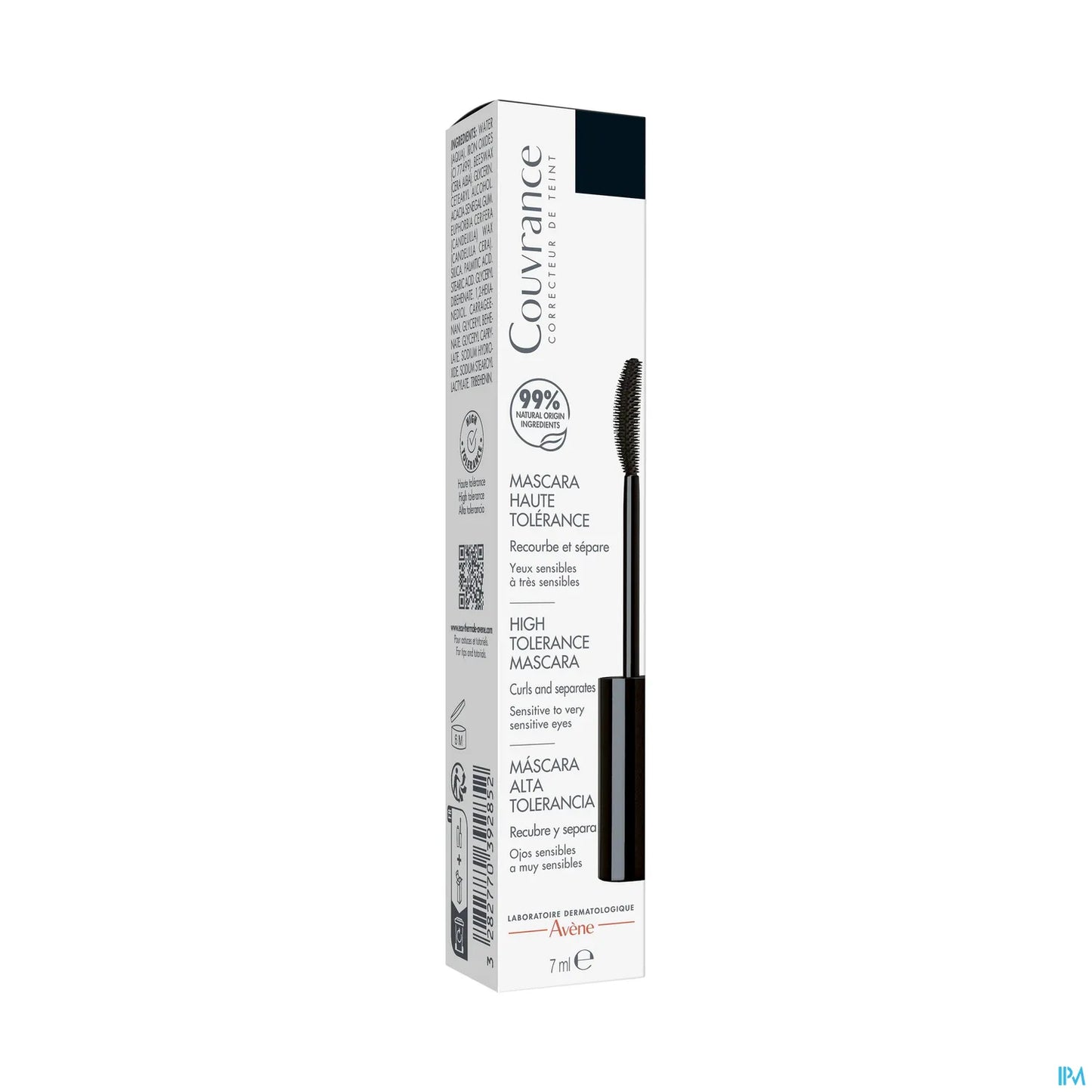 Mascara nero ad alta tolleranza e copertura 7 ml