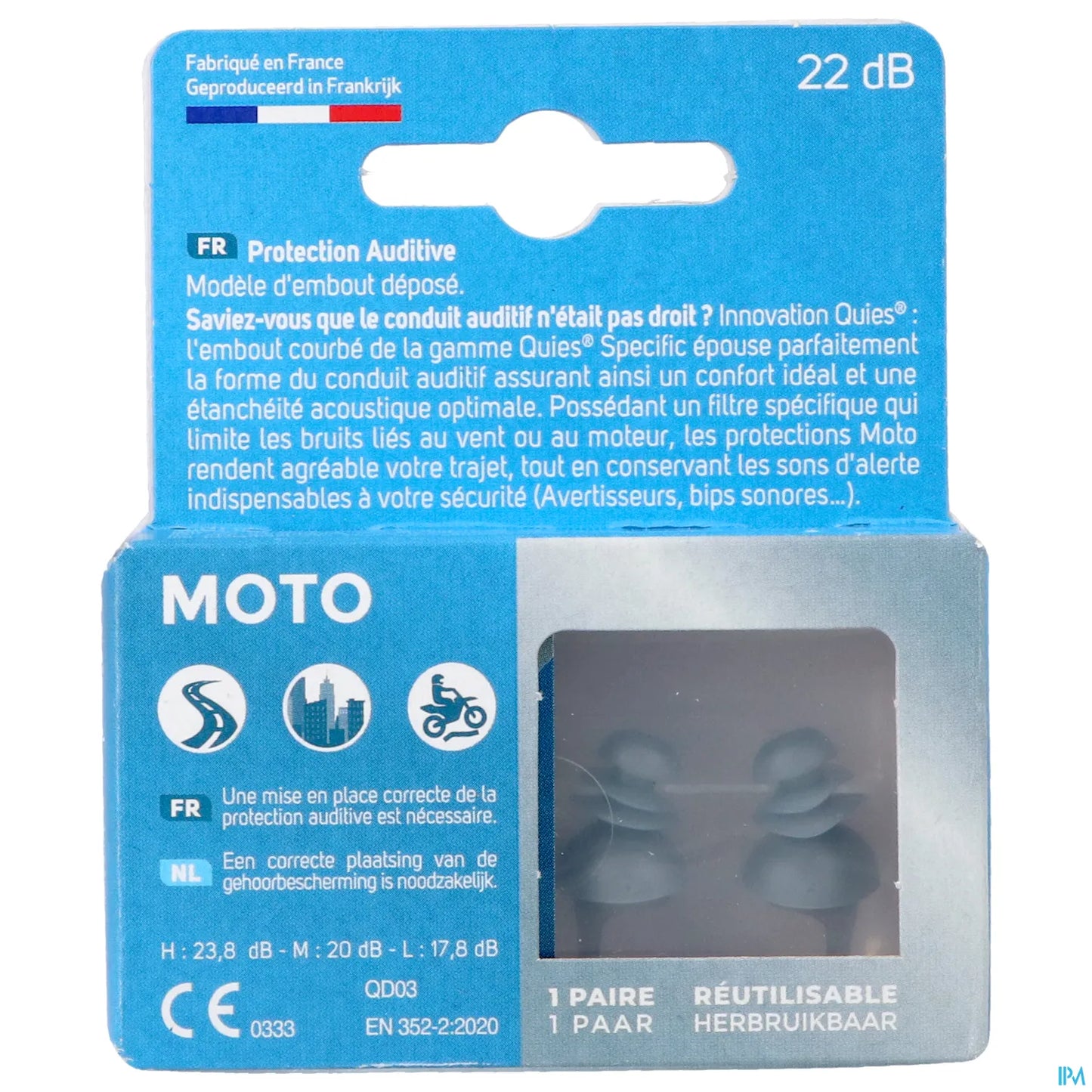 Protezione acustica specifica per motociclette, 1 paio