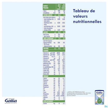 Gallia Calisma Croissance Bio 3ème Âge dès 10 Mois 800 g