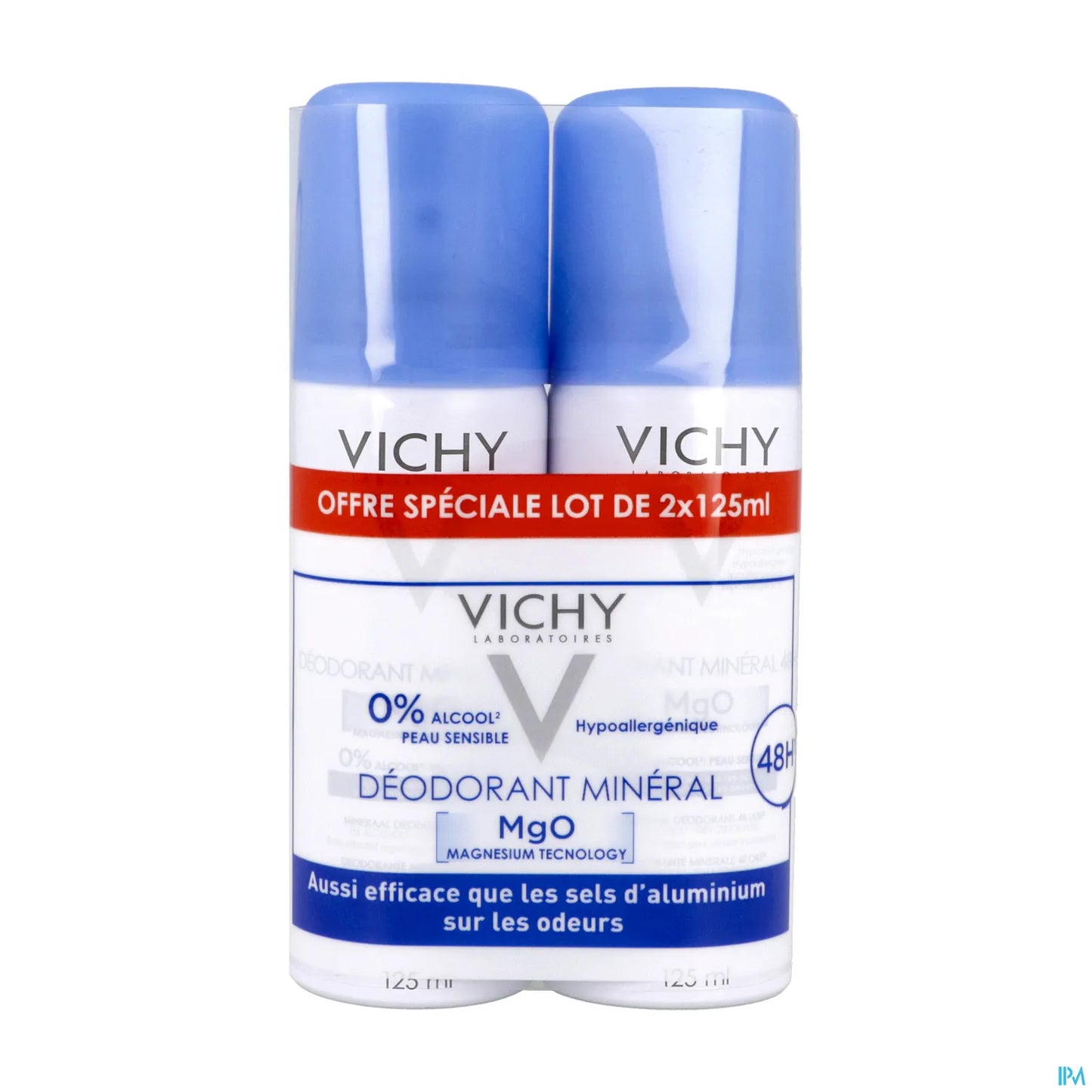 Mineral Deodorant Without Aluminum Salts 48H 2 x 125 ml