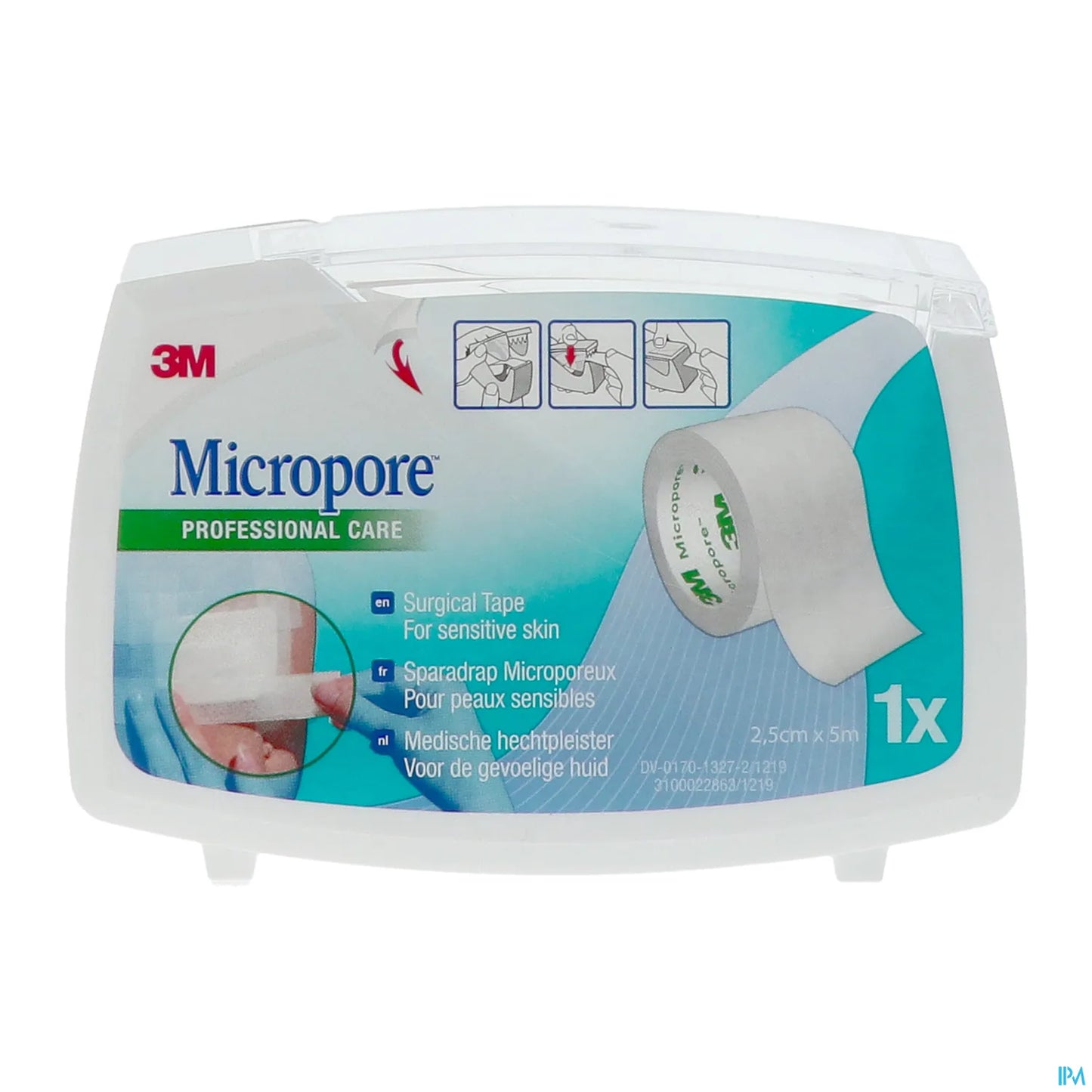 Nastro adesivo microporoso 25 mm x 5 m Dispenser