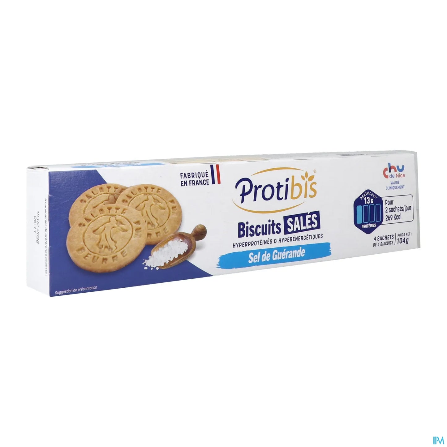 HP-HC Pebbles Biscotti salati al sale di Guérande, confezione da 16