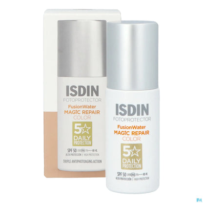 Fotoprotector Fusion Water Magic Repair Crème Solaire Visage Teintée SPF50 50ml