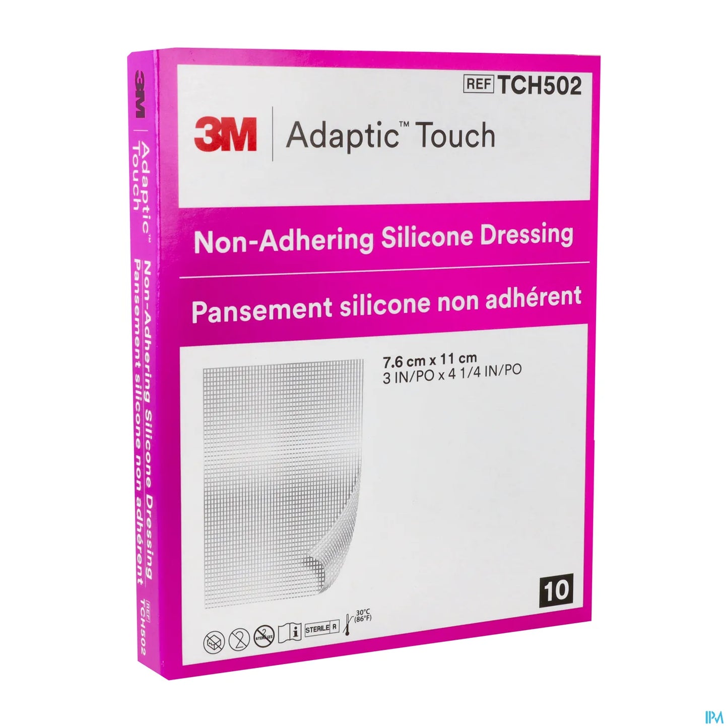 Adaptic Touch Non-Adhesive Silicone Interface Dressing 7.6x11 cm 10 units