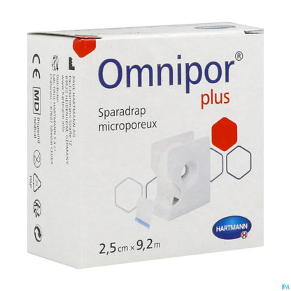 Omnipor Plus Hypoallergenic Microporous Tape 2.5cm x 9.2m