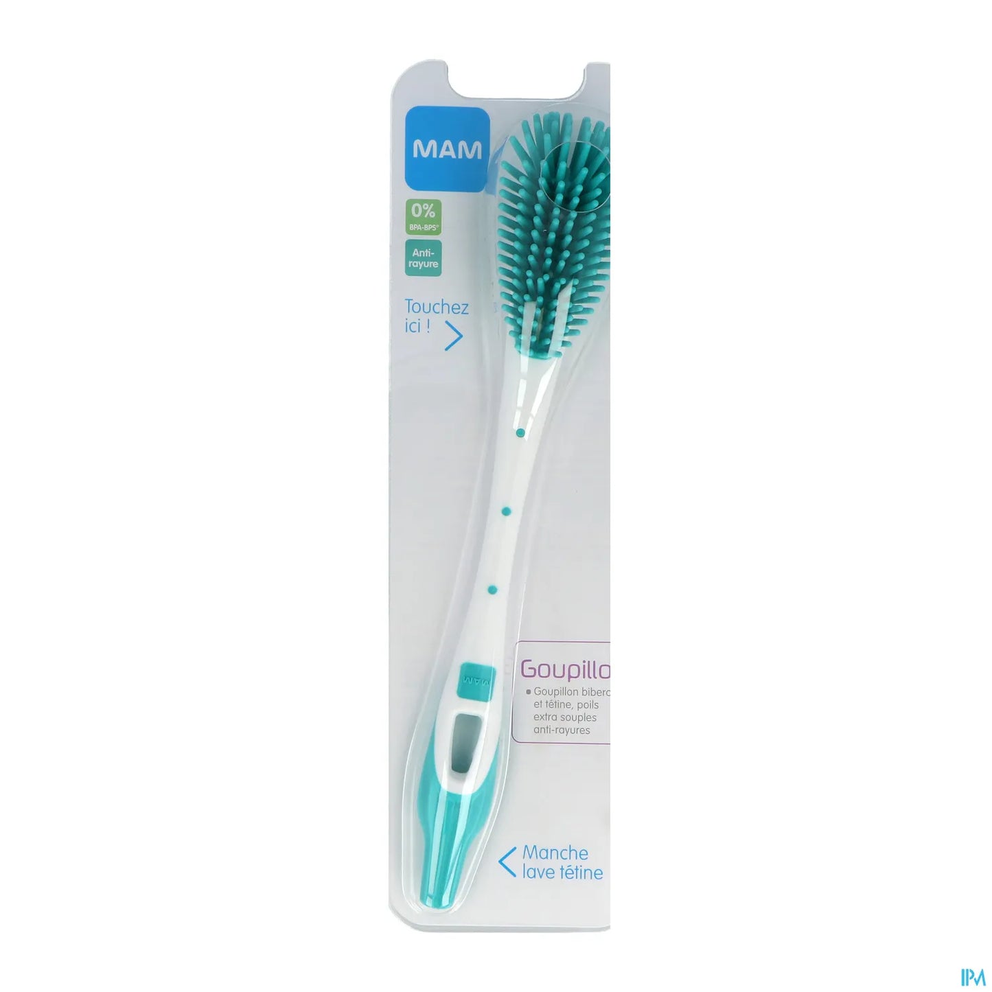 Goupillon Biberon Tétine Bleu