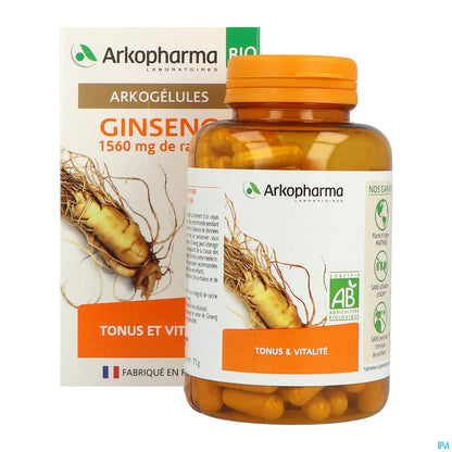 Arkogelules Ginseng Bio 150 Gélules 1560mg de Racine