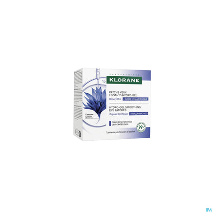 Smoothing Eye Patches Hydro Gel Organic Cornflower Hyaluronic Acid 7 Pairs