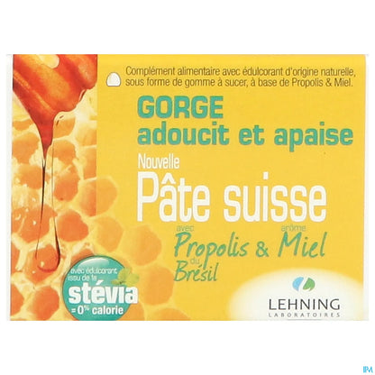 Pâte Suisse Gorge 40 Gommes Propolis Miel