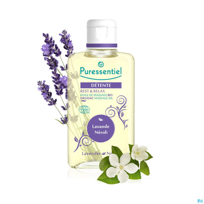 Detente Huile de Massage Bio Lavande Neroli 100ml