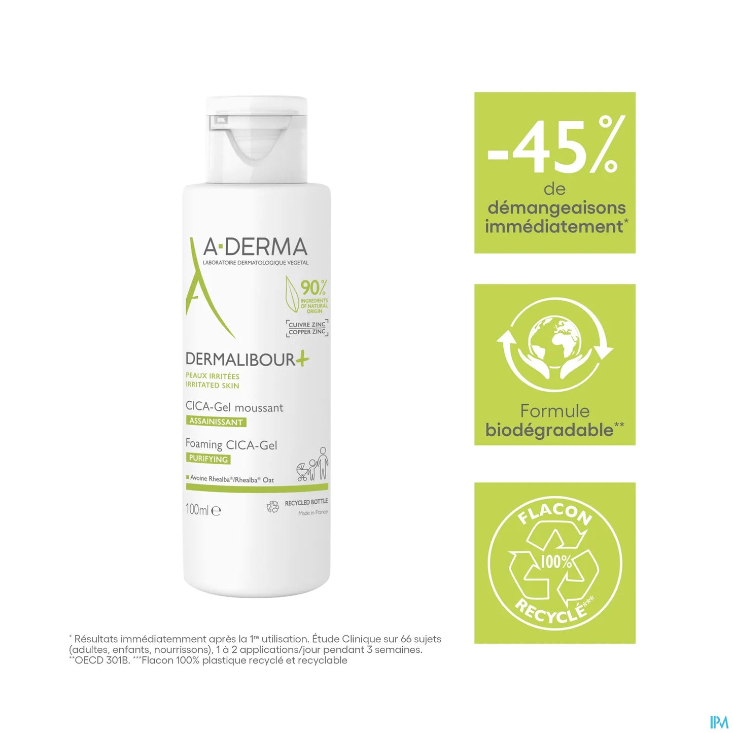 Dermalibour+ Cica Gel Moussant Assainissant 100ml