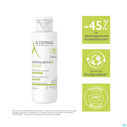 Dermalibour+ Cica Gel Moussant Assainissant 100ml