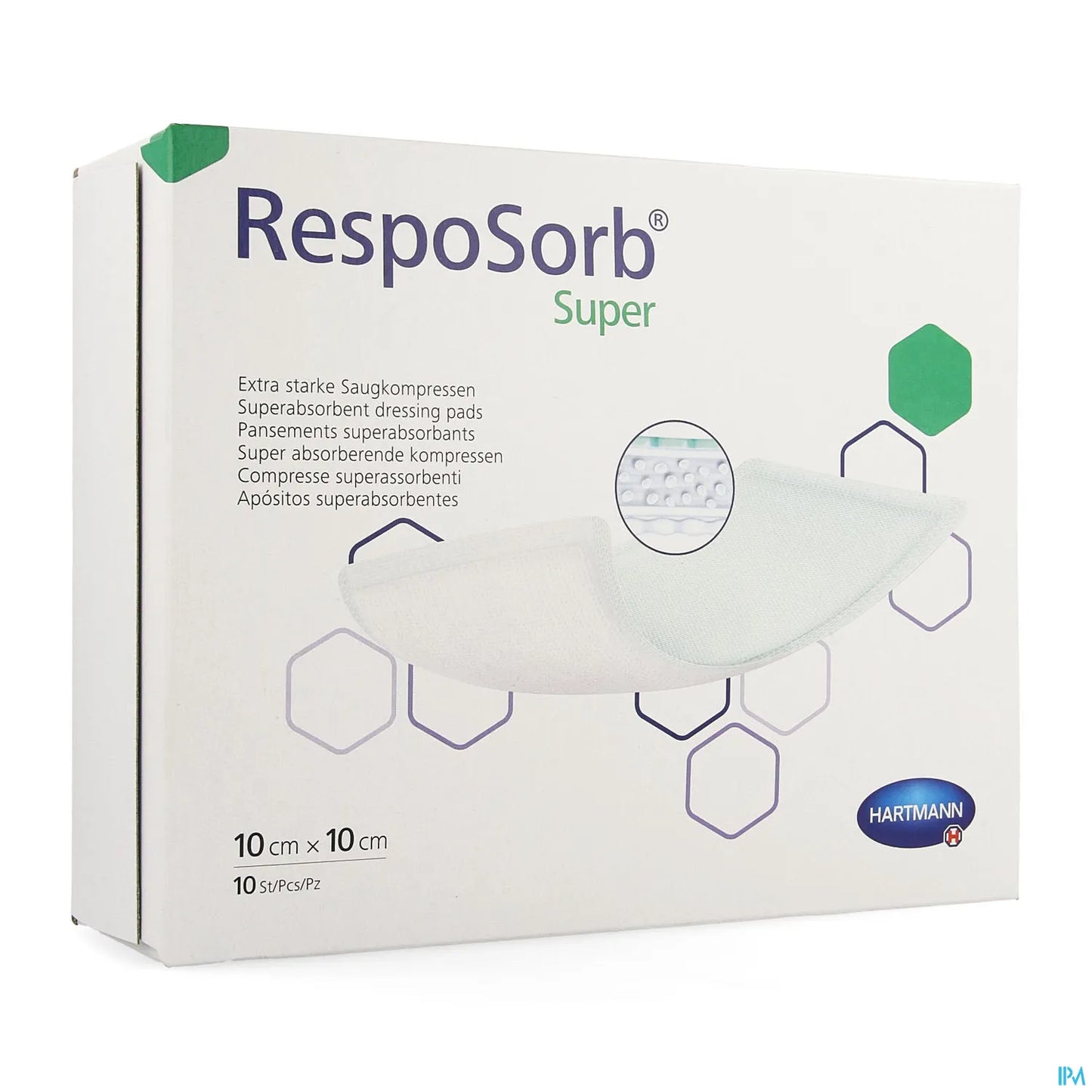 Pansement RespoSorb Super 10x10 cm Boîte de 10
