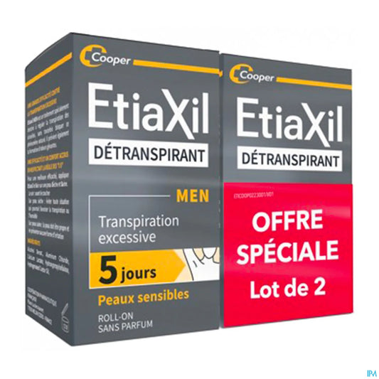 Roll On Détranspiration Homme 2 x 15 mL