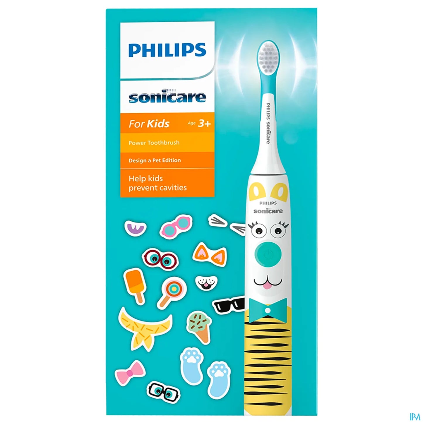 Spazzolino elettrico Philips Sonicare For Kids HX3601/01 con adesivi per bambini dai 3 anni in su