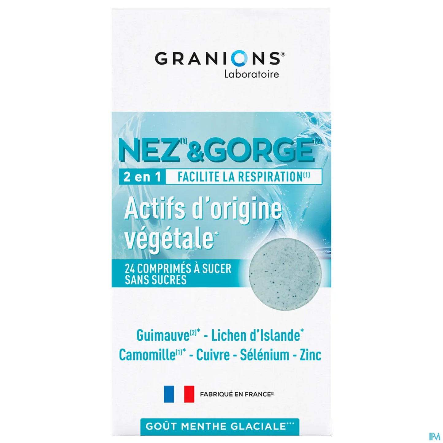 Nose &amp; Throat - 2 in 1 - 24 Tablets - Glacial Mint