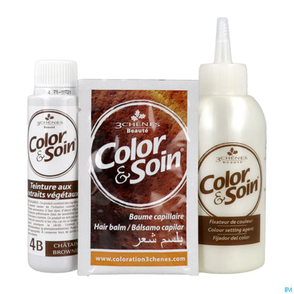 3 Chênes Color & Soin Coloration Permanente 4B Châtain Brownie