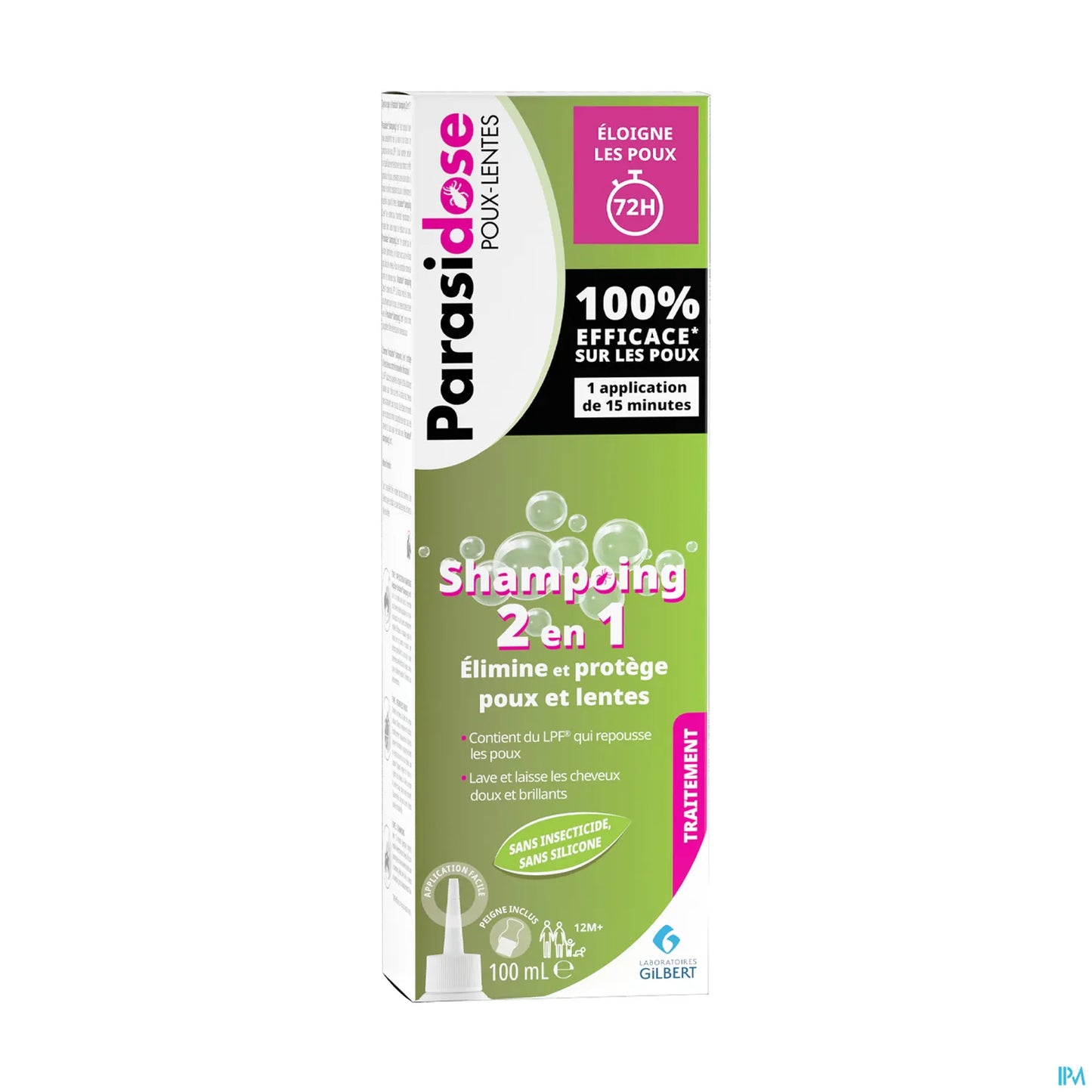 Shampooing 2en1 Anti-Poux et Lentes 100ml Avec Peigne