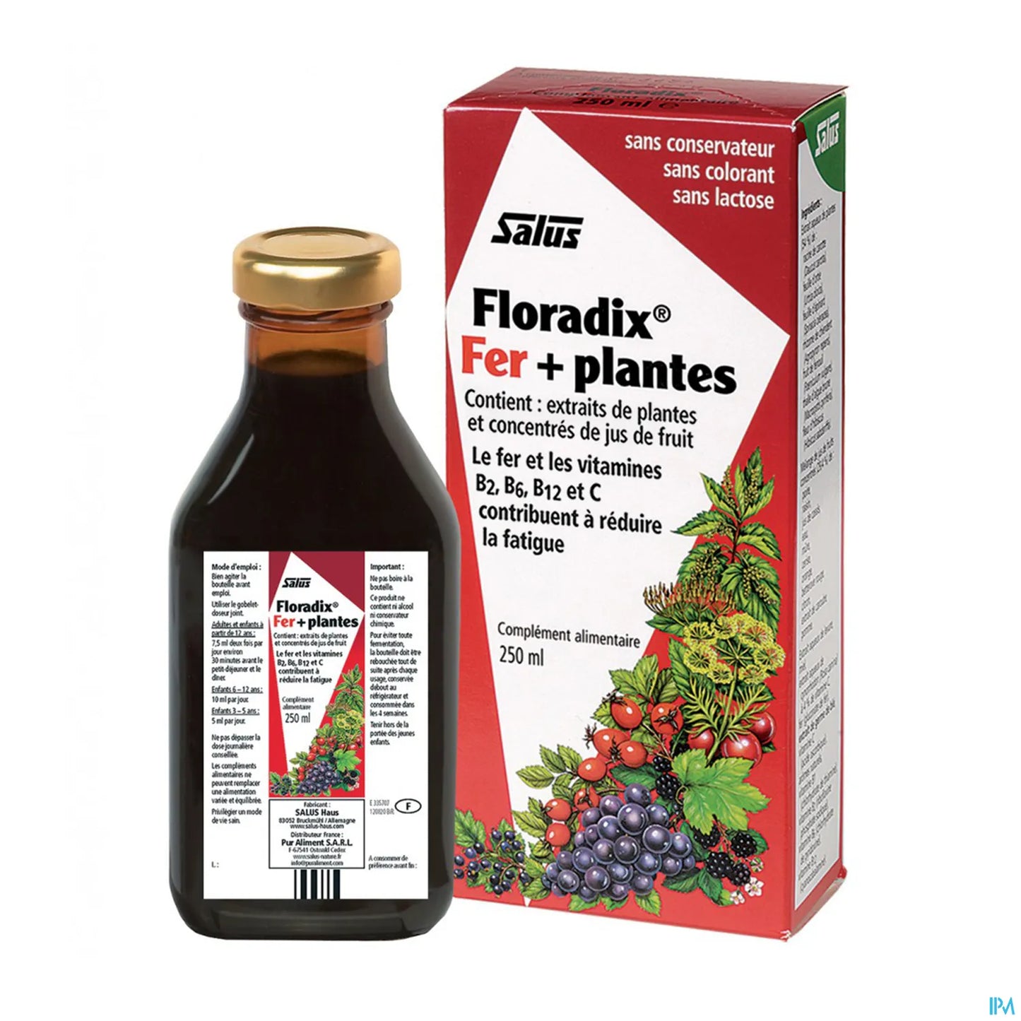 Salus Floradix Fer et Plantes Solution Buvable 250 mL