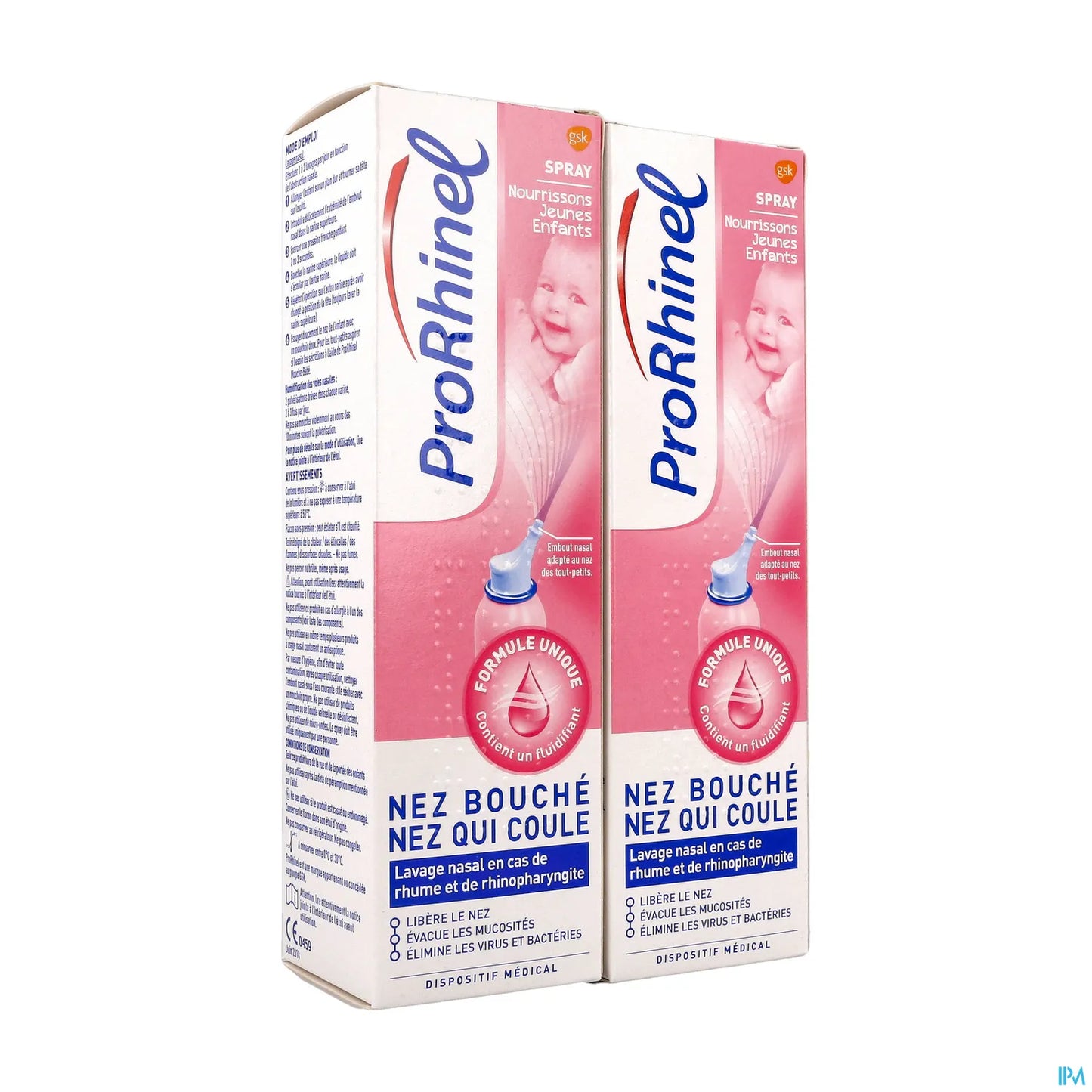 Spray Nasal Nourrissons Jeunes Enfants Lot de 2 x 100 ml