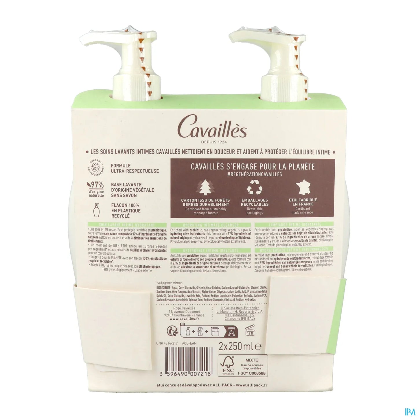 Rogé Cavaillès Soin Lavant Intime Hydratant 2x250ml