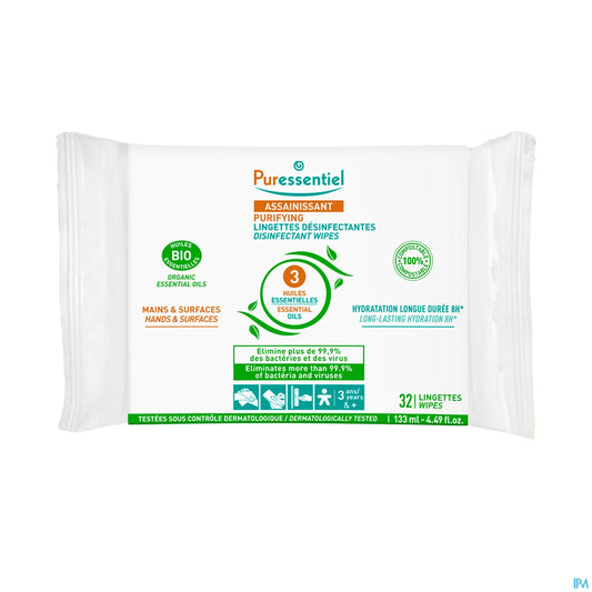 Salviette disinfettanti per mani e superfici 32 salviette