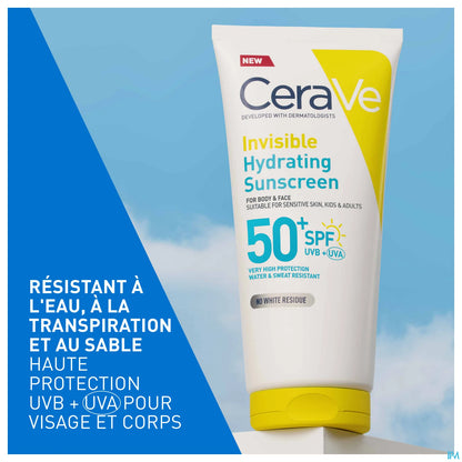 CeraVe Lait Solaire Invisible Hydratant Protection Solaire 50+ 75 mL