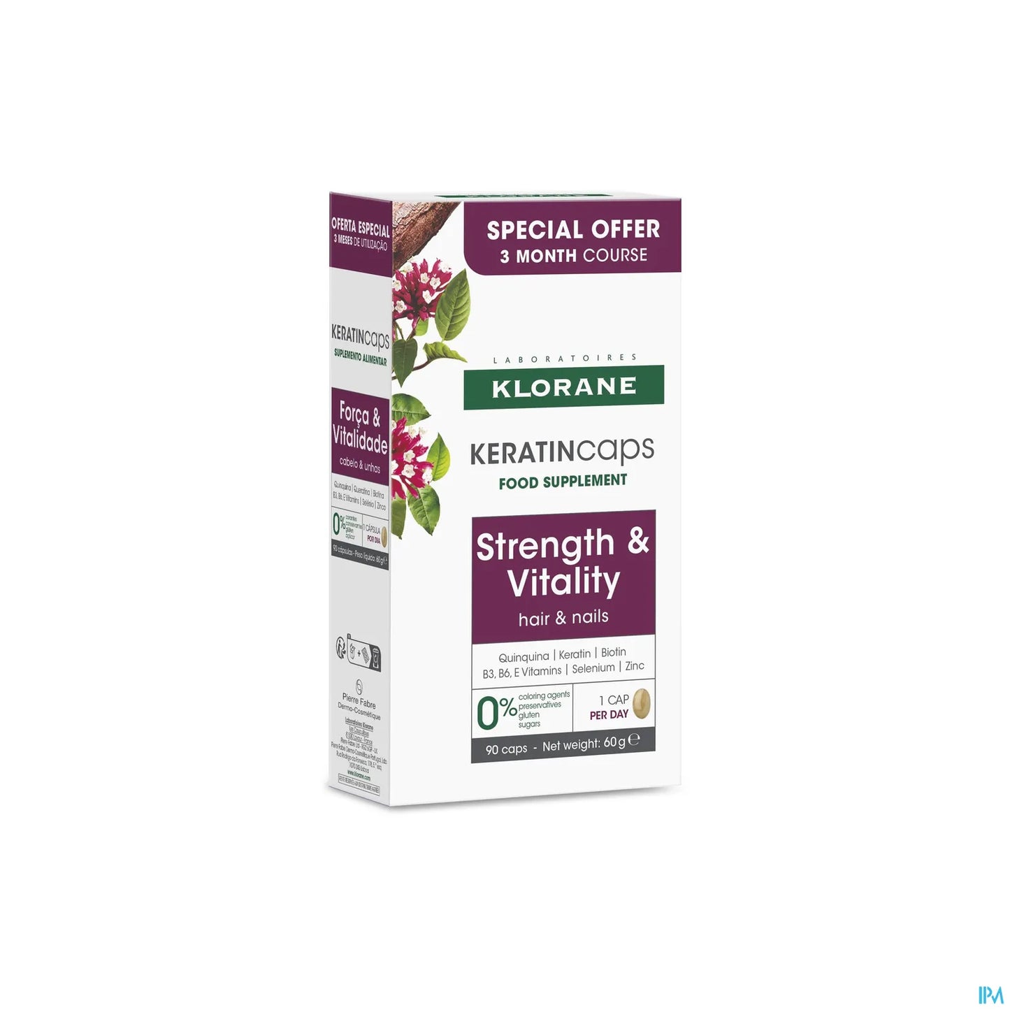 Keratincaps Food Supplement Capsules Hair Nails 90 Capsules