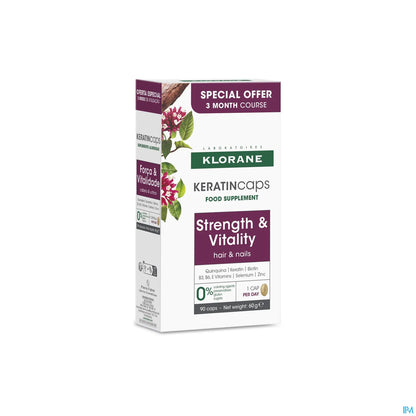 Keratincaps Food Supplement Capsules Hair Nails 90 Capsules